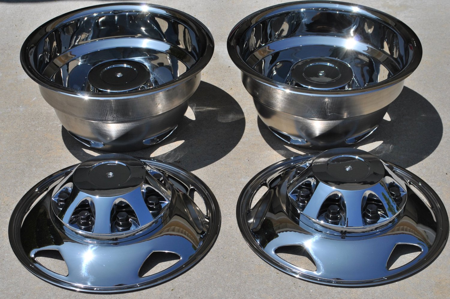 GM Chevy 3500HD 17" Stainless Steel Dually Wheel Simulator Set for 2011